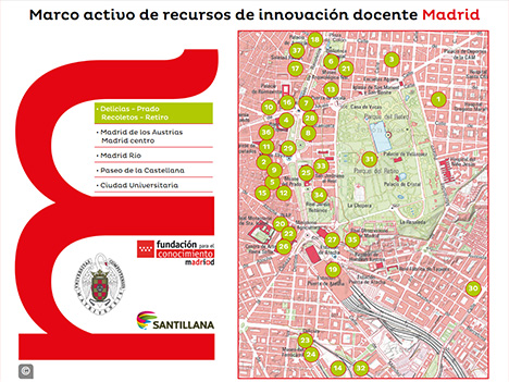 Mapa activo de recursos de innovación docente Madrid