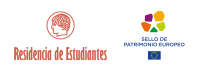 Logo de la Residencia de Estudiantes y del Sello de Patrimonio Europeo