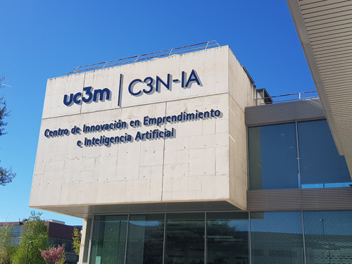 Fachada del Parque Científico de la Universidad Carlos III de Madrid