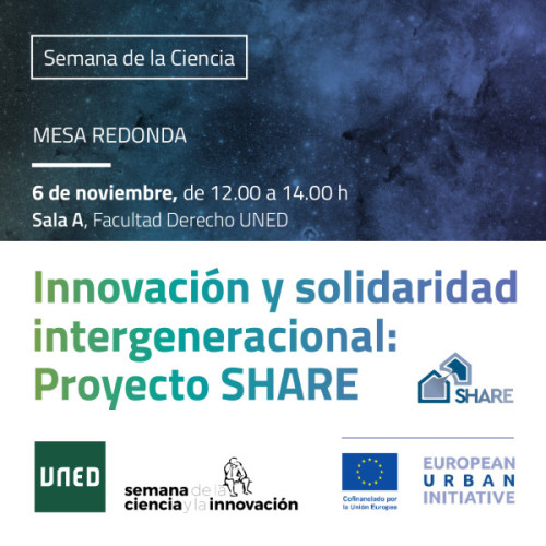 Cartel de la actividad Innovación y solidaridad intergeneracional: Proyecto Share