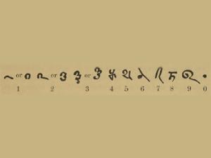 Números representados en el texto Bakhshali. / Augustus Hoernle (WIKIMEDIA COMMONS)