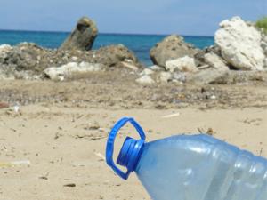Botella de plástico en la playa. / kakuko (PIXABAY)